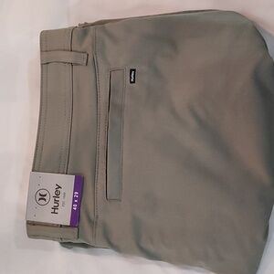 Hurley Men's Green Flat Front Jet Set Tech Pants 40x29